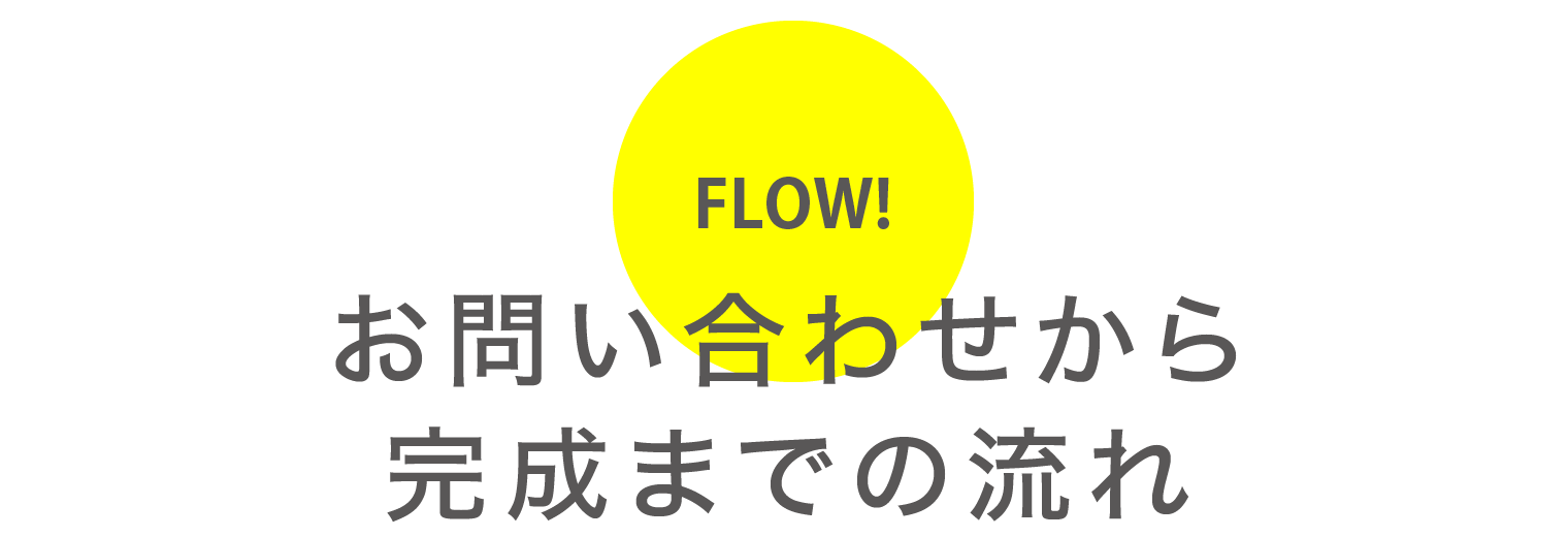 お問い合わせから完成までの流れ